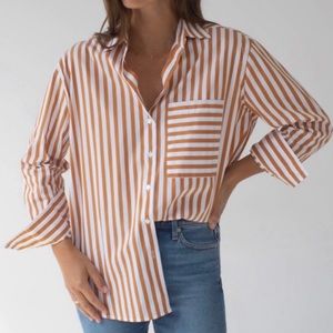 AYR The Deep End Button Down Stripe in Apertif